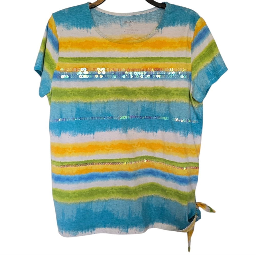 3/$15 White Stag Striped Shirt Size Large